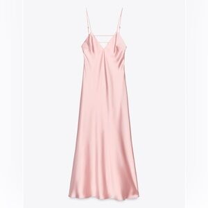 NWOT Zara SATIN EFFECT MIDI DRESS XS